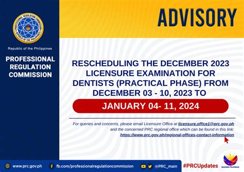 prc dentistry board exam 2024 result|Rescheduling the May 2024 Dentists Licensure Examination .